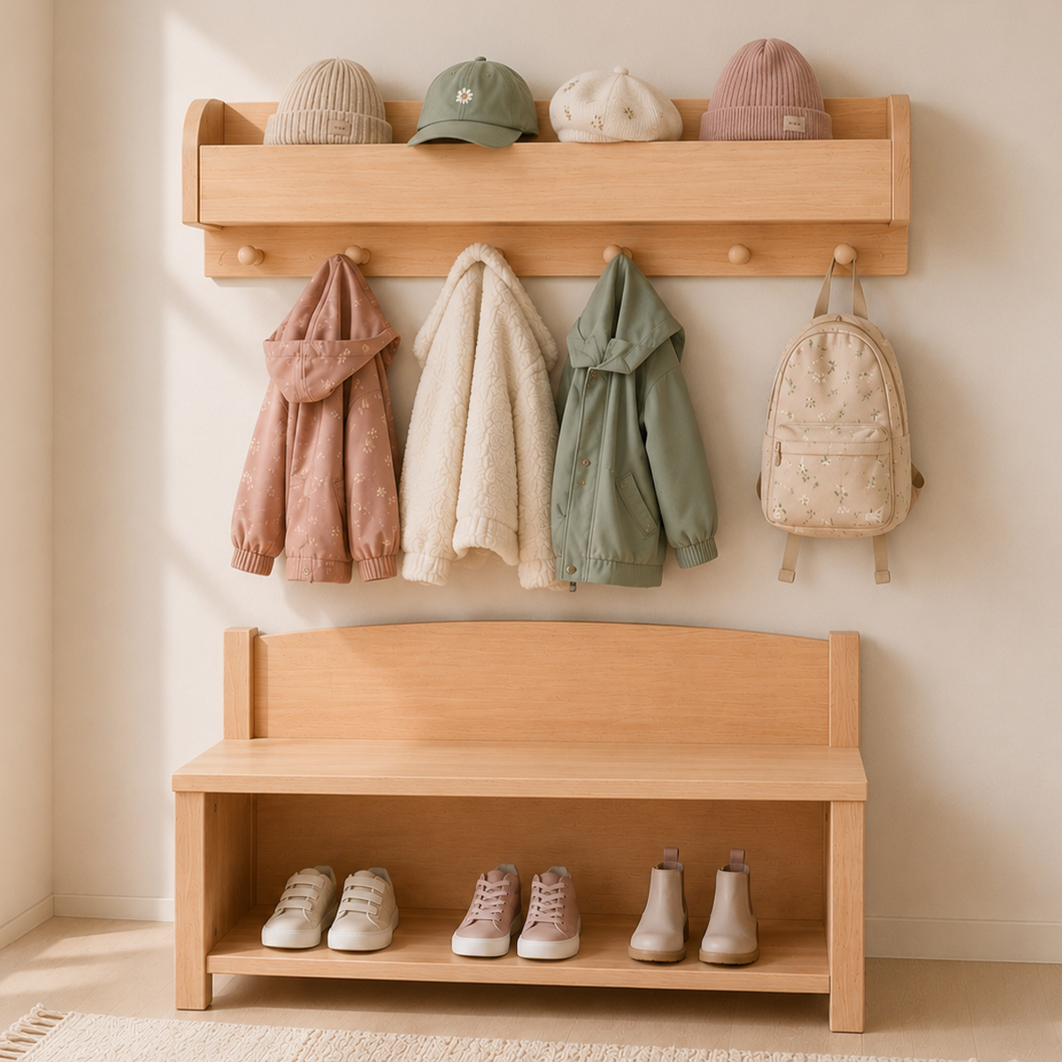 Kindergarderobe mit Sitzbank